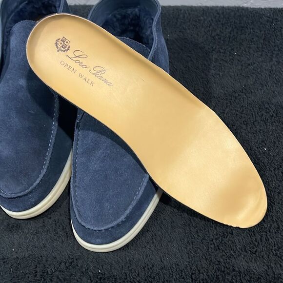 🔥 LORO PIANA Open Walk Ankle Chukka Boot Navy Suede Leather Sz 10 (EU 43) - EUC - Picture 9 of 13
